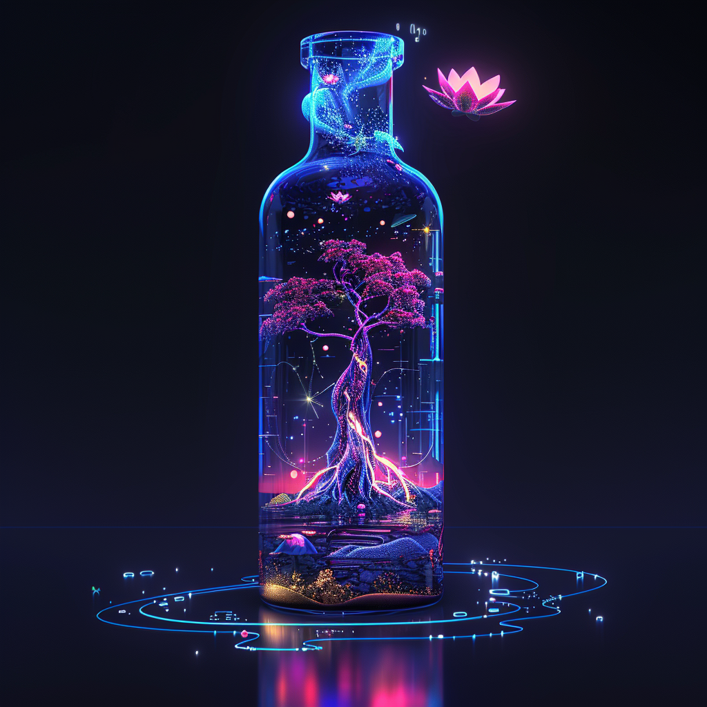 buylifemall A glowing mystical tree inside a glass bottle fille 920814bc f169 48d4 9183 c1ba2c7eee9a