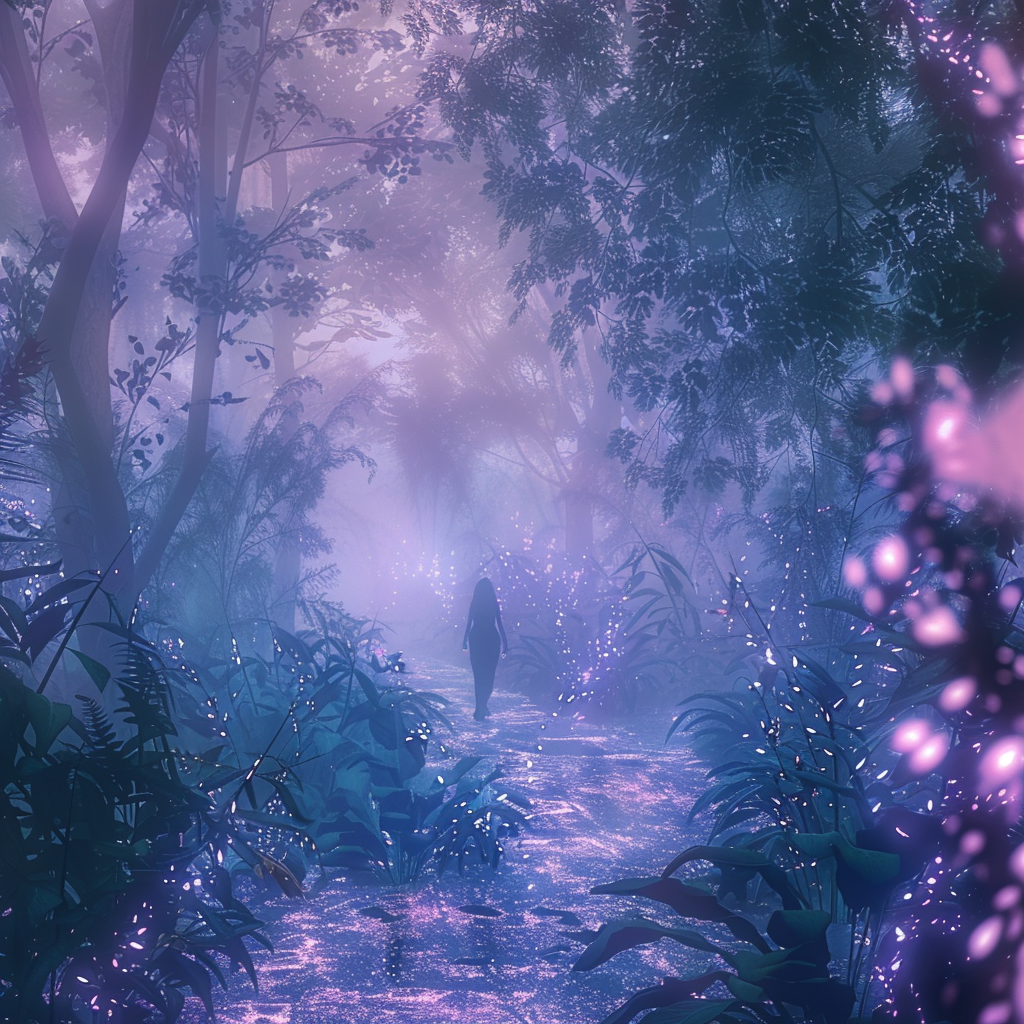 buylifemall A sensory garden enveloped in mist with glowing m bd64edc3 70f9 4732 8902 b9e1dcc0d107 3